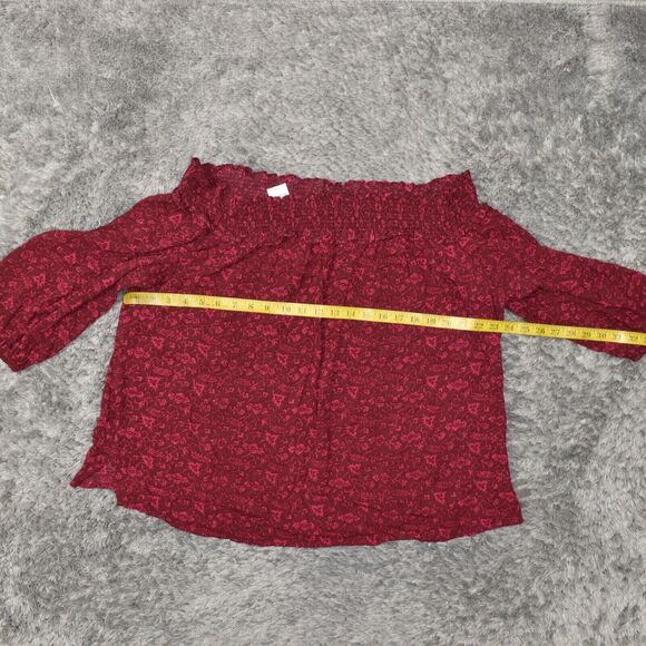 Lane Bryant Red Off-Shoulder Top - Picture 4 of 8
